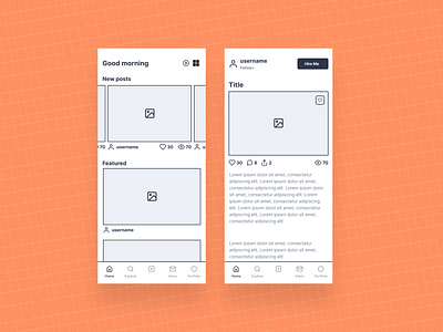 Wireframe design for Mobile App figma high fidelity mobile app ui design ux design wireframes