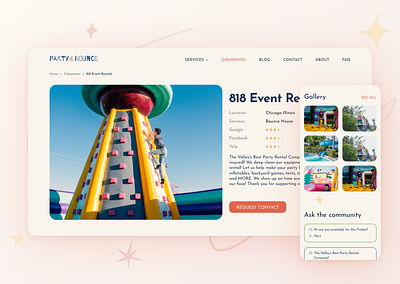 Party&Bounce - Party Planning Made Easy bounce concept design desktop inspiration kids logo mobile partytheme services startup ui ux