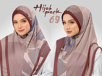 Hijab Mockup Pack 69 apparel clothes design download fabric fashion female girl hijab mockup model photoshop psd scarf shawl template textile woman