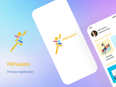 FitFusion - Fitness Application appdesign fitness graphic design health ui ux