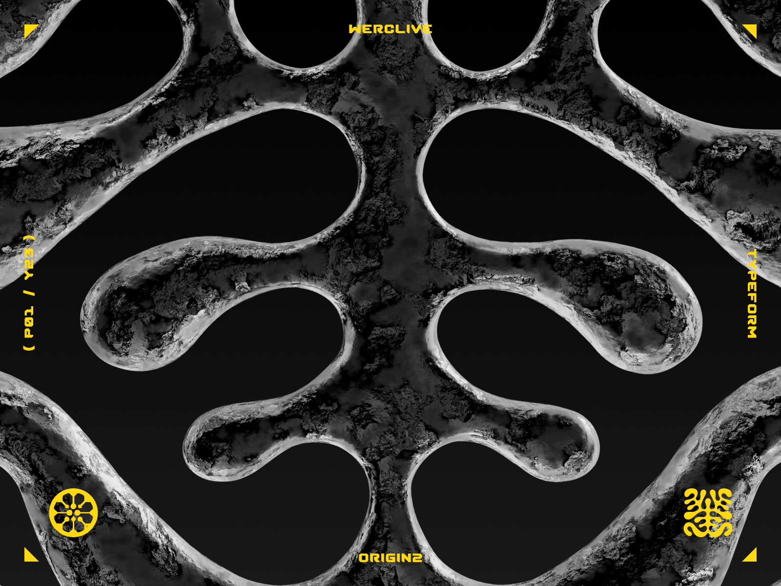 TYPEFORM : ORIGIN2 3d 3dmodel abstract anerin blender branding design digital font graphic design identify illustration letter logo mase typeface typeform typography visual werclive