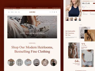 E-Commerce Home Page clothes ecommerce ecommerce marketplace ecommerce website fashion fashion store home page landing page design landingpage marketplace online shopping online store shipmen ui design web design website