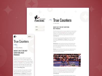 Beyond Punching Website design website