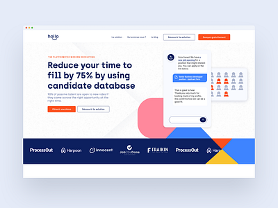 Hollo - Landing page & App branding design graphic design illustration landing page logo saas ui ux webdesign webflow website