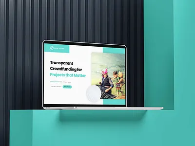 Gaia - Global Crowdfunding Platform | Landing Page | Non-Profit app branding clean design flat graphic design illustration landing page minimal mock up ngo non profit presentation simple typography ui ui design ux webdesign website