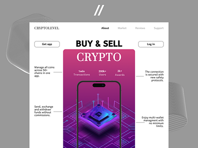 Crypto Wallet Mobile iOS App android animation cryprocurrency crypto dashboard design exchange fintech homepage interaction interface ios landing mobile motion ui ux wallet web website