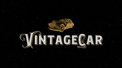 Vintage Car logo. age anchent editable eps graphicstyle illustrator old retro vector vintage