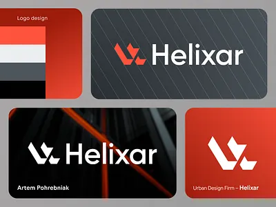 Urban Design Firm – Helixar awesomic brand branding city design diagonal geometric graphic design helixar identity interior isometric logo logotype morern square street urban vector