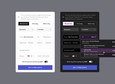 Flight request form airlines flight tickets travel traveler trip