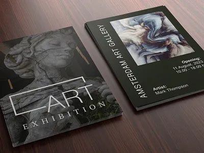 Art Exhibition Flyer a5 art flyer graphic design illustrator photoshop