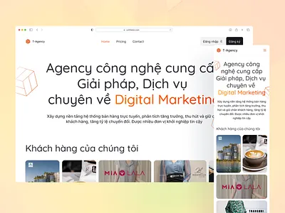 Digital Marketing Service Website agency branding business company corporate customer service digital marketing landing page saas service ui ux visual web app web design