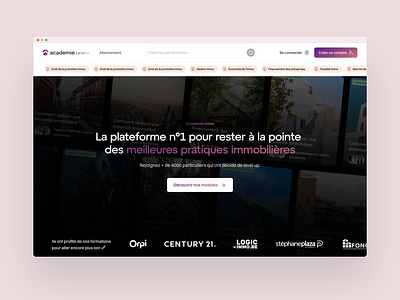 Academie Immo - Website branding design graphic design illustration logo ui ux webdesign webflow website