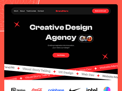 Design Agency agency hero section agency landing page agency website design agency hero section ui uidesign