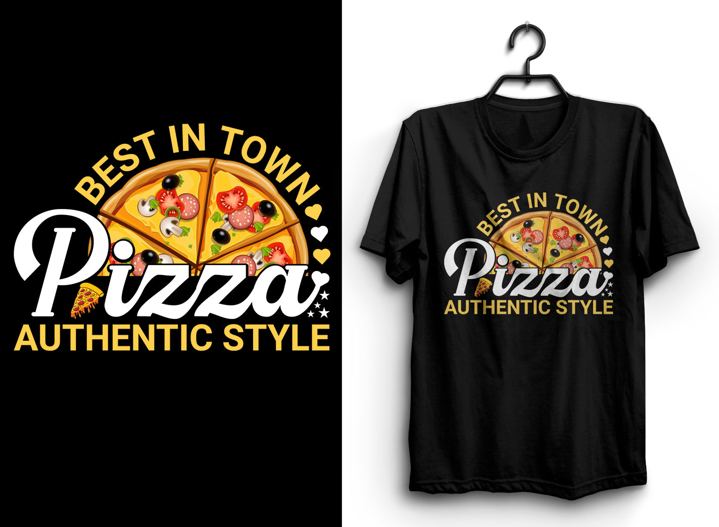 Pizza T-shirt Design || T-shirt Design by MD Shadin Mia on Dribbble