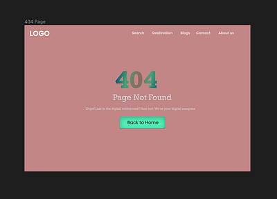 The 404 Not Found Page 008 dailyui ui uxdesignaspirant dribbbledebut