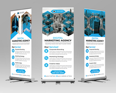 Corporate Business Roll Up Banner Design Template advertisement banner branding business business post corporate creative design graphic design marketing marketing design minimal modern professional retractable rollupbanner standeebanner stationery template xbanner