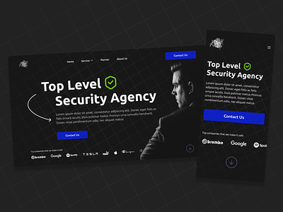 Security Agency Landing Page agency design agency landing page agency mobile design design design landing page landing page mobile mobile design security agency security agency landing page security design security landing page ui uiux web website website design