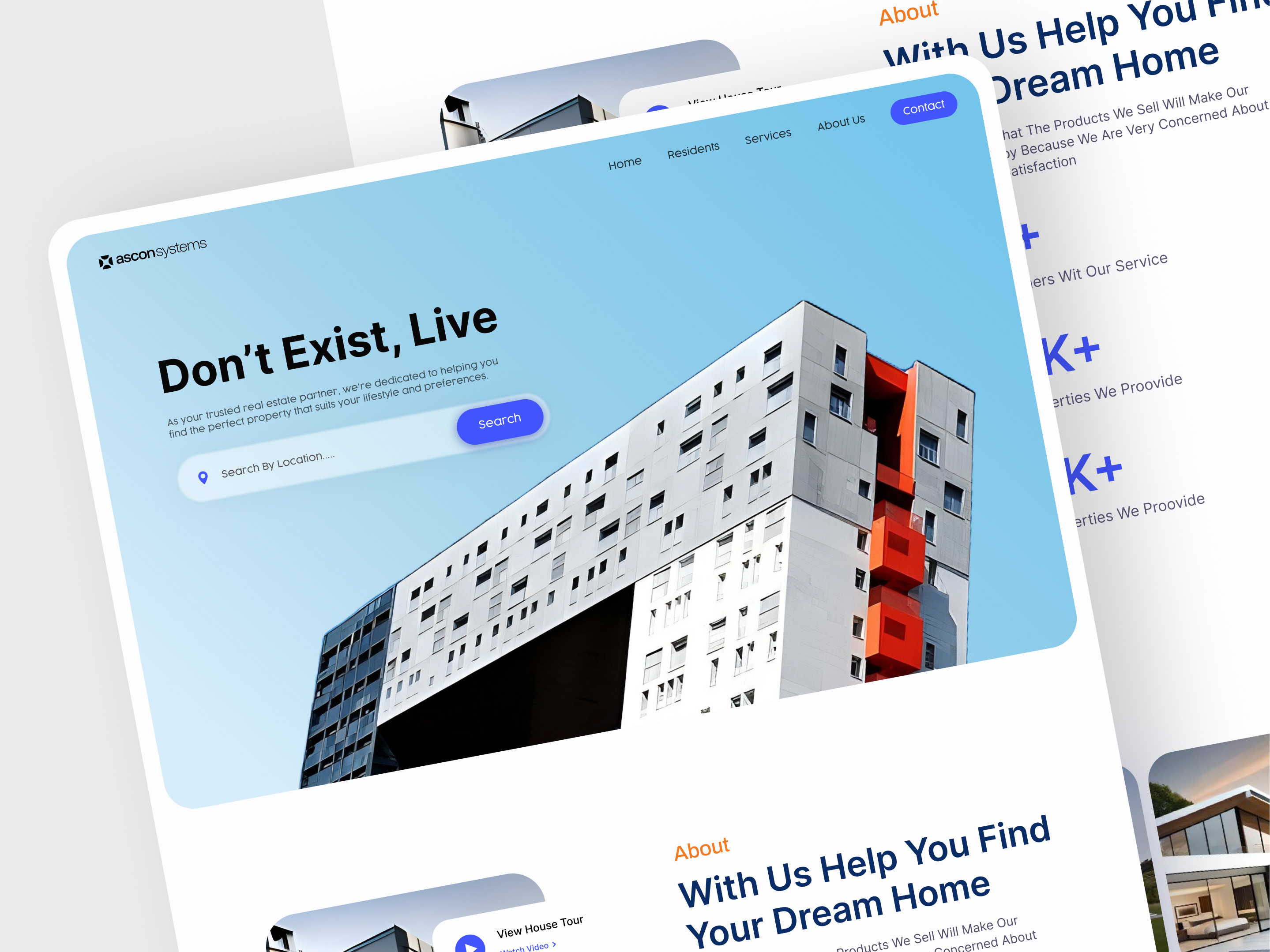 Real Estate Web Design app branding design graphic design illustration logo typography ui ux vector