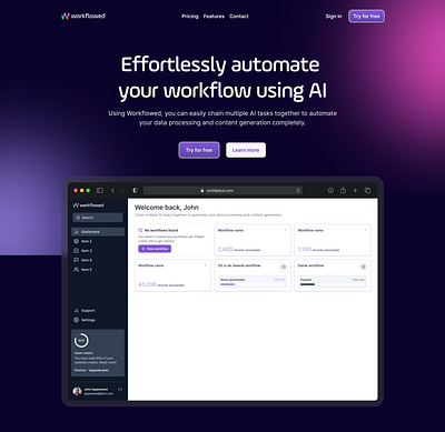 Workflowed - concept design ui ux