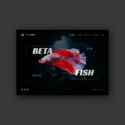 Fish Landing Page design fishlanding page ui ui ux ux website