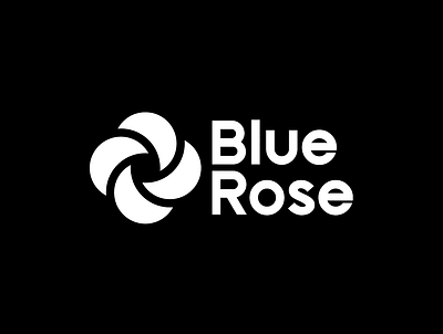 Blue Rose abstract logo branding charity logo flower flower logo logo