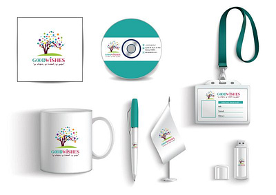 Good Wishes brand kit branding logo mug design promotion