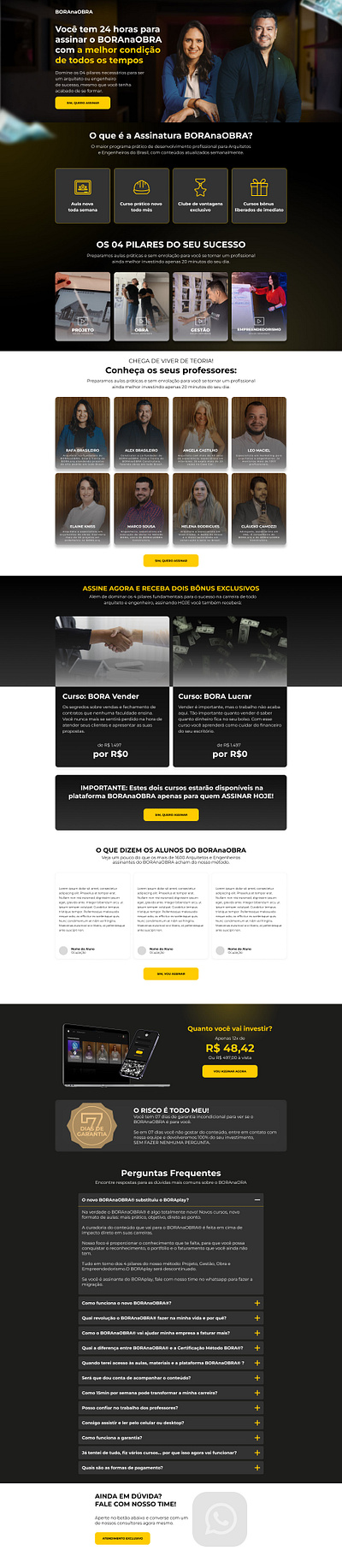 Landing Page Assinatura BNO digital marketing figma landing page ui ux visual design web design