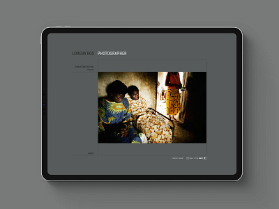 Web Photographer Lorena Ros branding ui web design