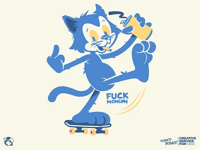 Monday! character design graphics illustration t shirt design vector vector design