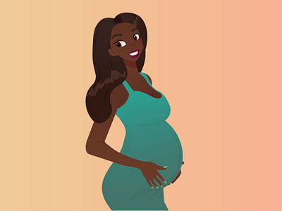 Pregnant character art background cartoon cartoon style character design disney dress faceless fashion girl gradient graphic design green illustration poster pregnant pregnant series vector woman