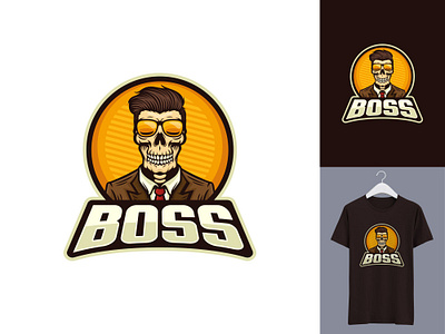 BOSS SKULL branding character design graphic design illustration logo mascot skull vector