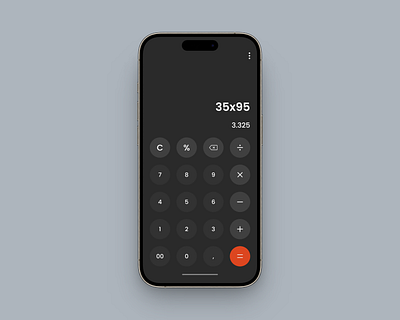 Phone calculator UI design app appdesign dailyui figma ui ux