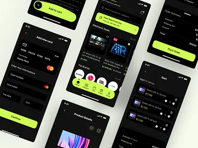 E-commerce Mobile App UI Kit design illustration kit logo shop ui ui design uidesign uikit uikits uiux