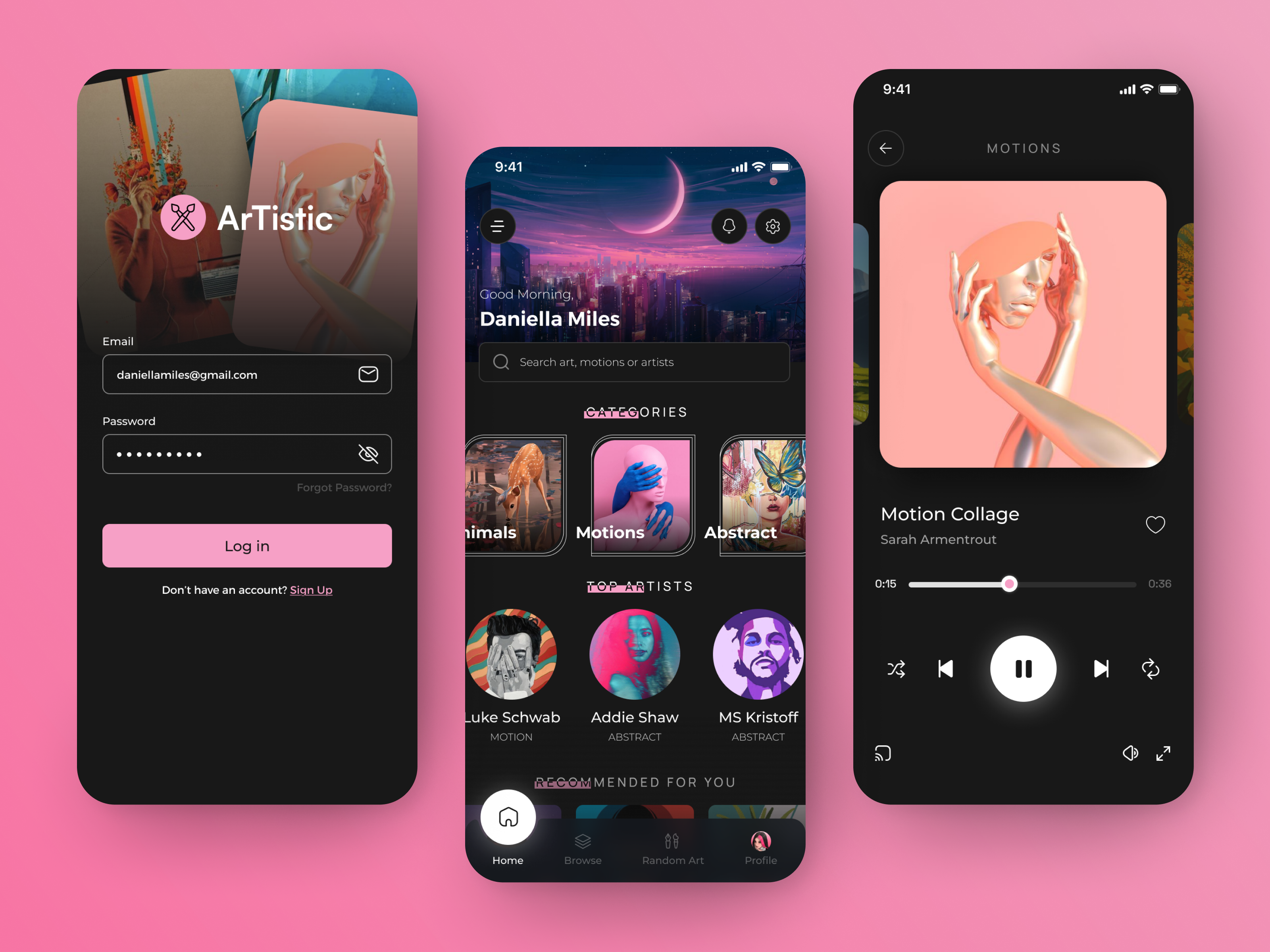 Example of Mobile App Design Concept