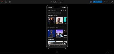 Cloned Spotify Mobile App design ui ui design ui designer