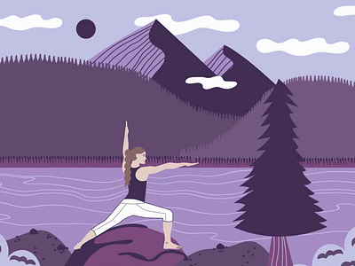 Animation for Quenut animation art design branding creative gif identity illustration motion graphics movement outdoor physical purple vector yoga