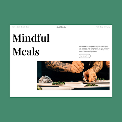 Web design for a healthy meal site 🥦 food healthy food minimal ui design web design