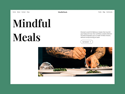 Web design for a healthy meal site 🥦 food healthy food minimal ui design web design