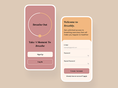 Daily UI #1 - Sign Up create account design mobile onboarding sign up ui ux