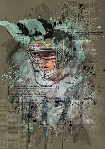 Portrait of American Football Player adobe art artist creative design illustration illustrations illustrazione portrait