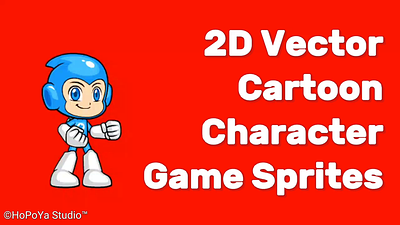 2D Vector Cartoon Character Game Sprites android animation assets cartoon character design game graphics illustration ios side scroller sprites templates vector