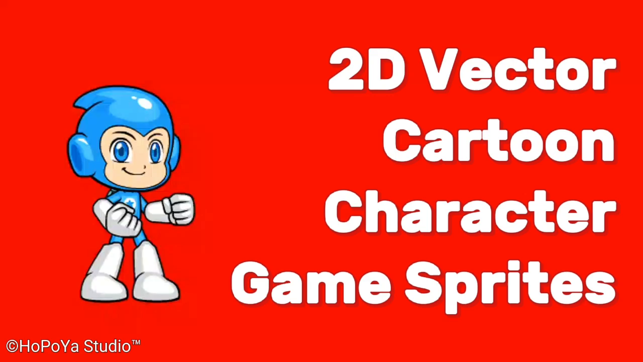 Example of 2 D Vector Cartoon Character Game Sprites