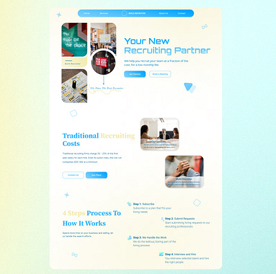 Build Recruiter app branding design figma illustration landing page ui ux
