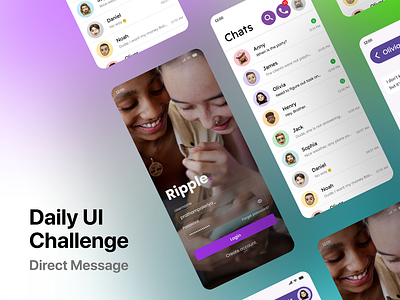 Direct Message UI dailyui day013 direct message ui