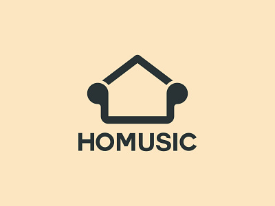 HOME MUSIC LOGO brand identity branding branding logo combination logo creative logo design graphic design home logo home music logo illustration logo logo designer logotype minimal logo music logo