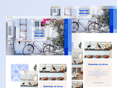 La Taverne Grecque - Website branding design graphic design illustration logo restaurant ui ux webdesign webflow website