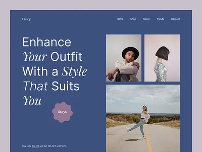 Fashion Landing Page clean collection design ecommerce fashion fashionable landing page less minimal minimalist outfit simple trend ui uiux ux web design web ui website