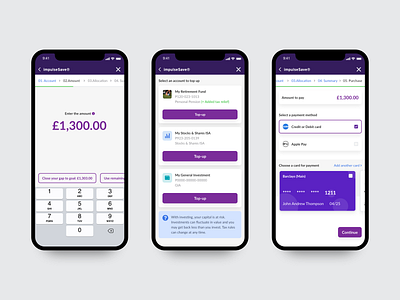 Top up your investments interface app finance investments mobile top up ui ux web