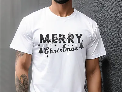 Merry Christmas T-shirt Design design graphic design illustration logo typography vector web design