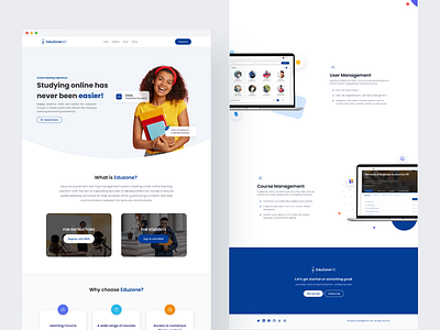 E-learning landing page design ui ux